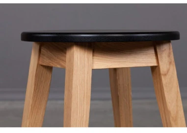 STOOL Juodas TOP ąžuolinė taburetė