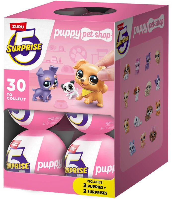 5Surprise 5 SURPRISE miniatiūrų rinkinys Puppy Pet Shop, 1 serija, asort., 77811GQ2