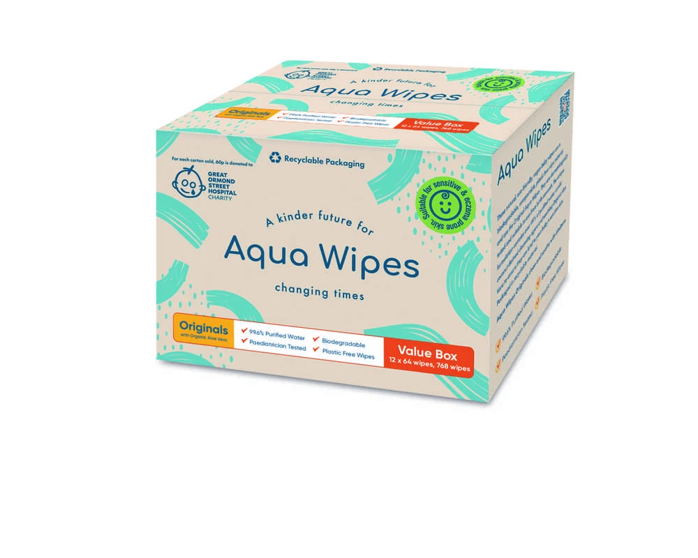 Aqua Water Wipes Aqua Vanduo Wipes AQUA WIPES drėgnos servetėlės 64 vnt. AQW64F