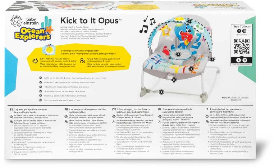 BABY EINSTEIN grojantis gultukas-sūpynės KICK TO IT Opus 0 - 30 mėn., MULTICOLORED, 16787