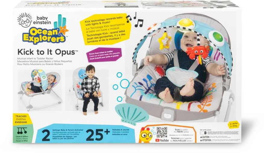 BABY EINSTEIN grojantis gultukas-sūpynės KICK TO IT Opus 0 - 30 mėn., MULTICOLORED, 16787