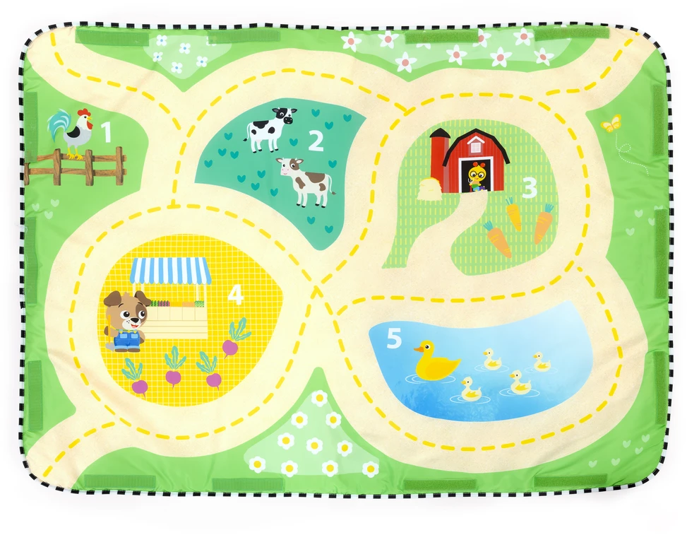 Baby Einstein Mažylis Einšteinas – „Busy Barnyard™“ – augimo su manimi žaidimų aikštelė (BE-17327)