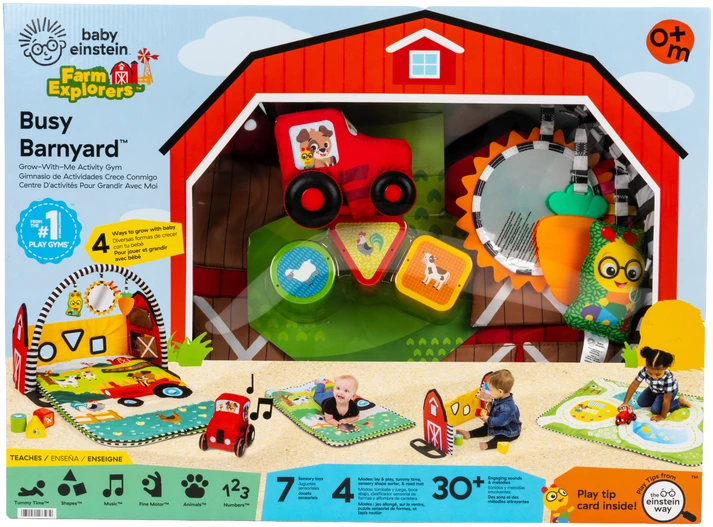 Baby Einstein Mažylis Einšteinas – „Busy Barnyard™“ – augimo su manimi žaidimų aikštelė (BE-17327)