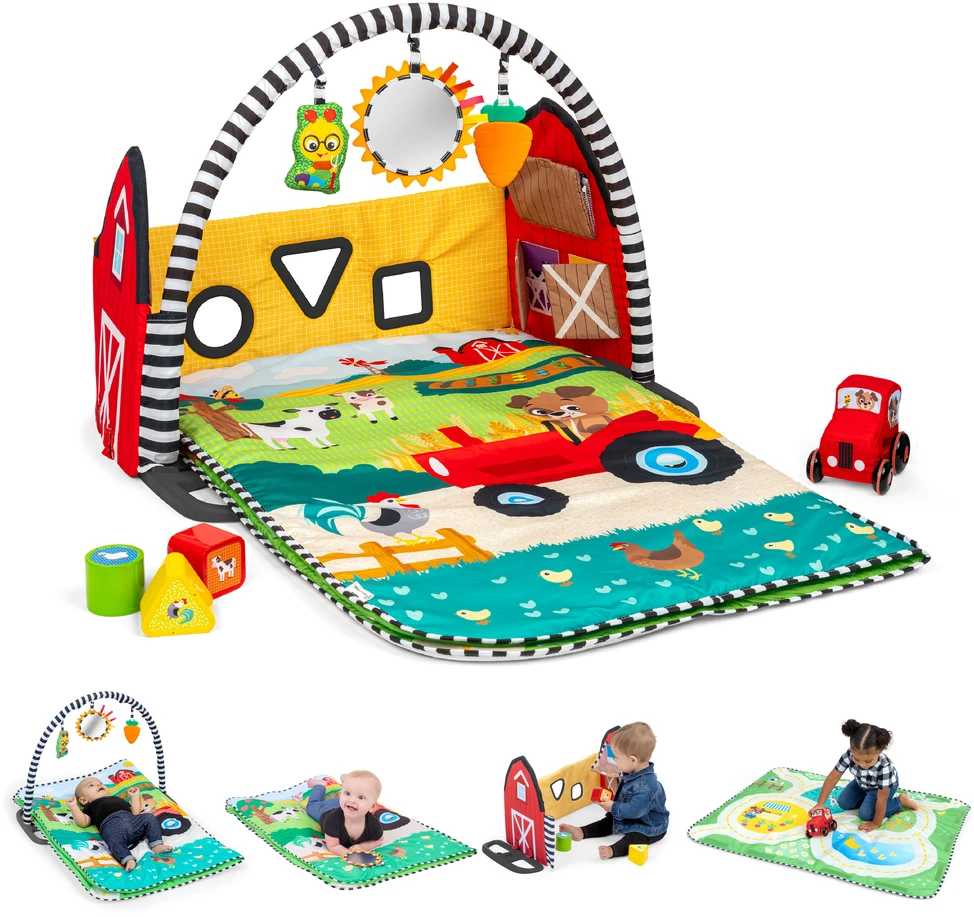Baby Einstein Mažylis Einšteinas – „Busy Barnyard™“ – augimo su manimi žaidimų aikštelė (BE-17327)