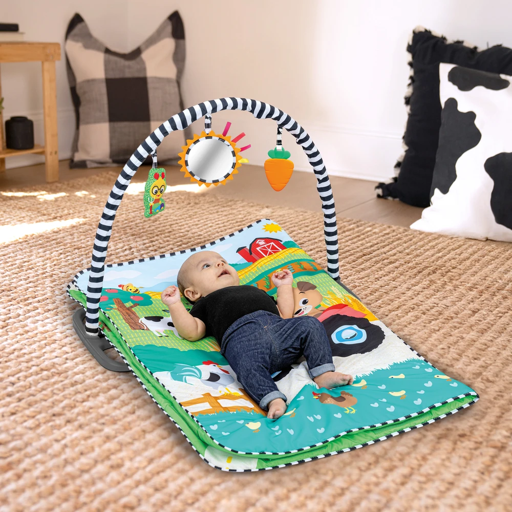 Baby Einstein Mažylis Einšteinas – „Busy Barnyard™“ – augimo su manimi žaidimų aikštelė (BE-17327)