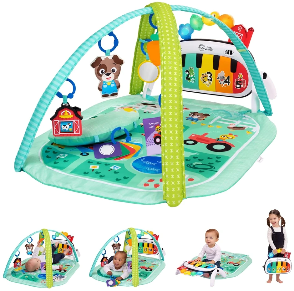 BABY EINSTEIN žaidimų kilimėlis 4-in-1 Kickin Tunes Musical Meadow, 17447