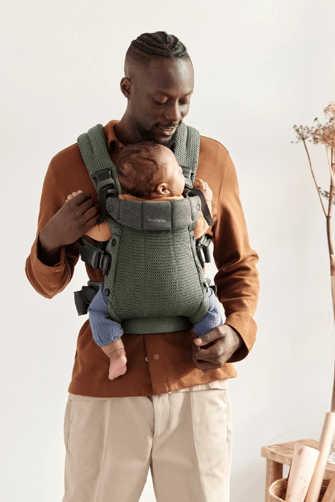BABYBJORN nešioklė HARMONY 3D Mesh, Dark žalias, 088047