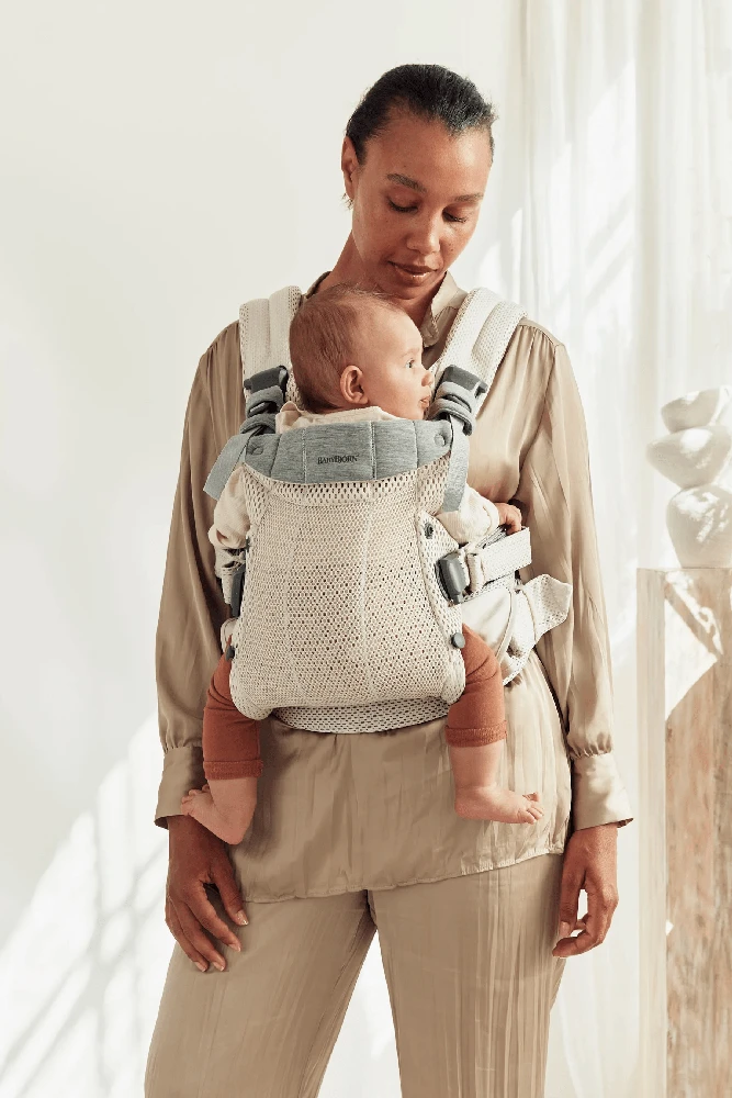 BABYBJORN nešioklė HARMONY 3D Mesh, Kreminis, 088088