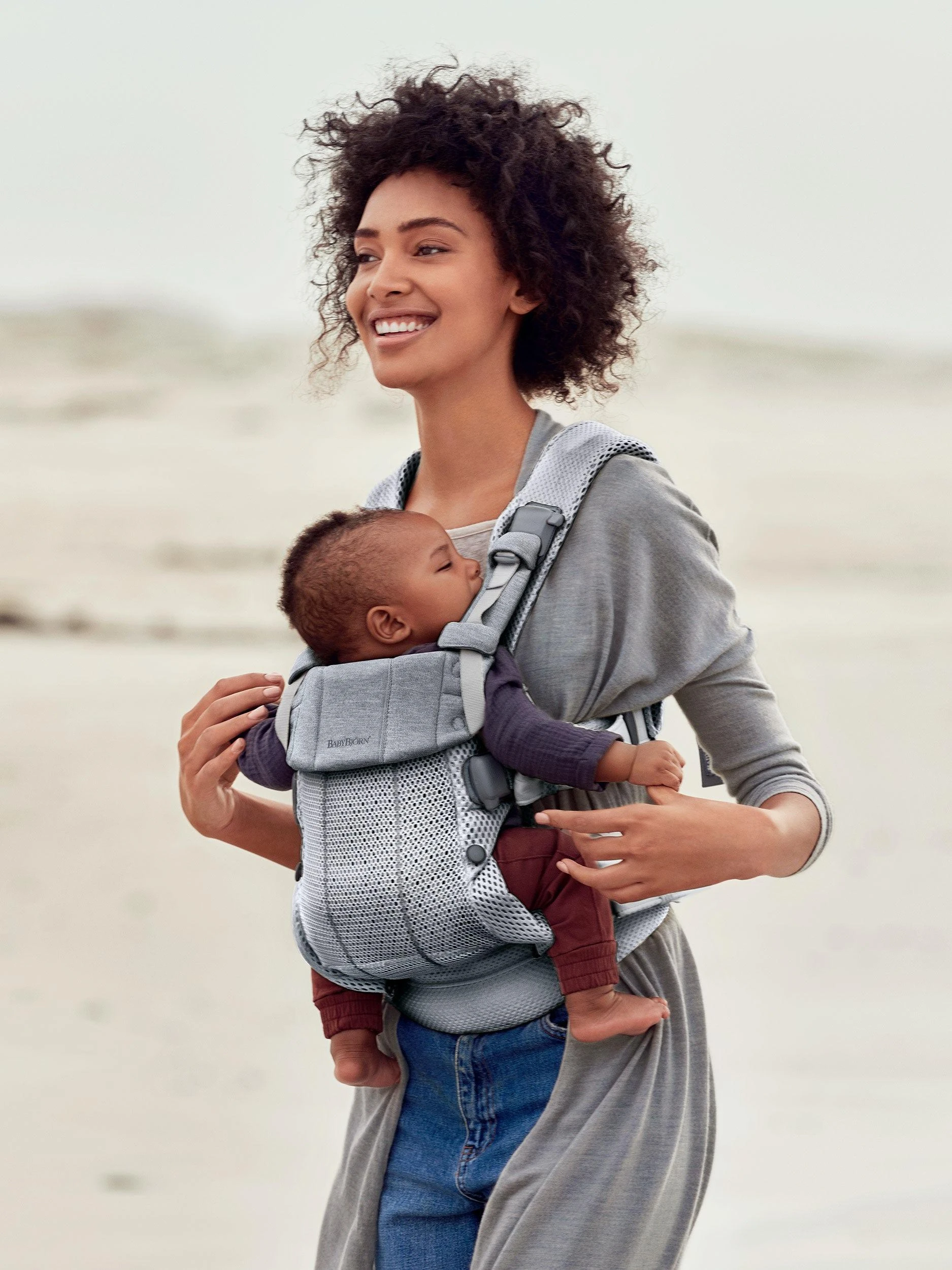 BABYBJORN nešioklė HARMONY 3D Mesh, sidabrinė, 088004