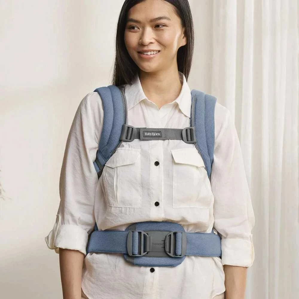 BABYBJORN nešioklė HARMONY WOVEN MELANGE, mėlynas 088033