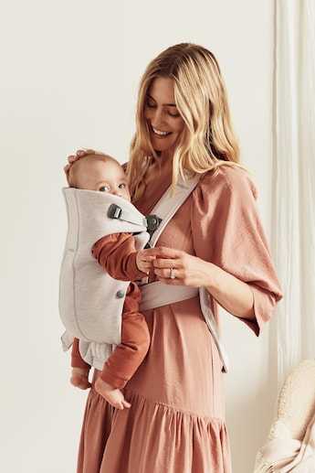 BABYBJORN nešioklė MINI 3D JERSEY, light beige, 021087