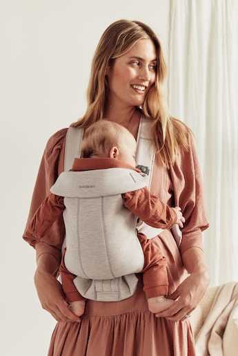 BABYBJORN nešioklė MINI 3D JERSEY, light beige, 021087