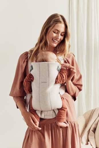 BABYBJORN nešioklė MINI 3D JERSEY, light beige, 021087