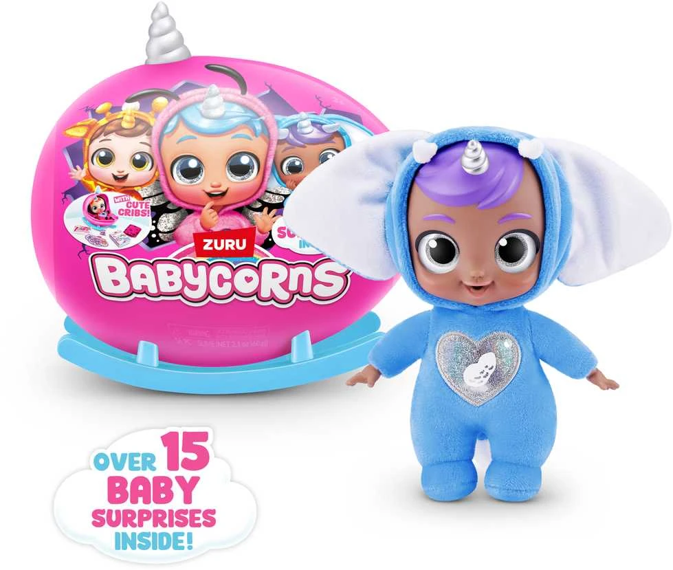 BABYCORNS lėlė su aksesuarais Magical Rainbocorn Babies, 1 serija, asort., 92107