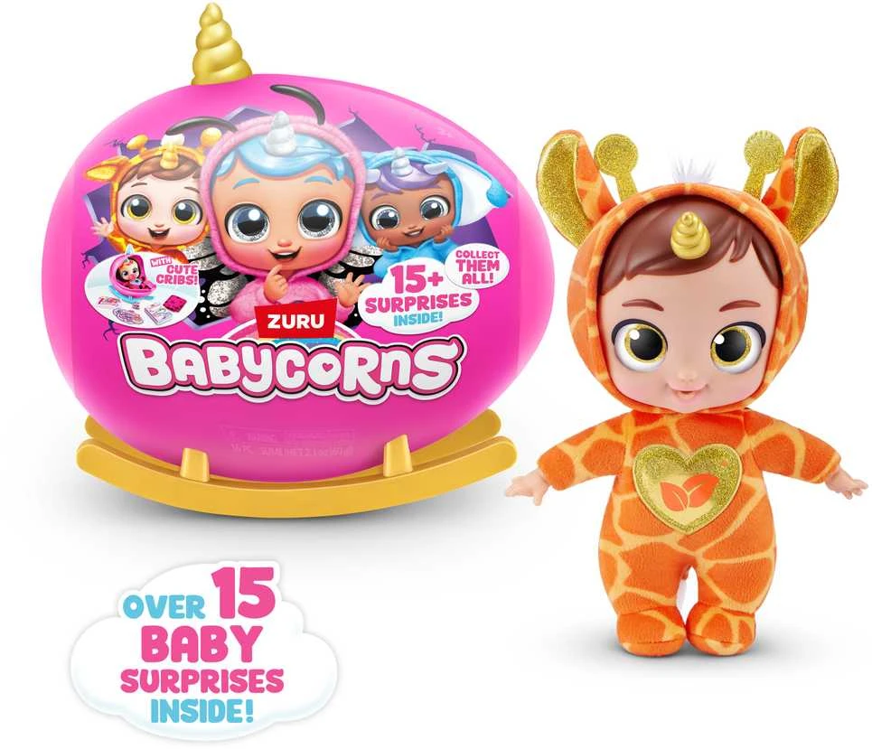 BABYCORNS lėlė su aksesuarais Magical Rainbocorn Babies, 1 serija, asort., 92107
