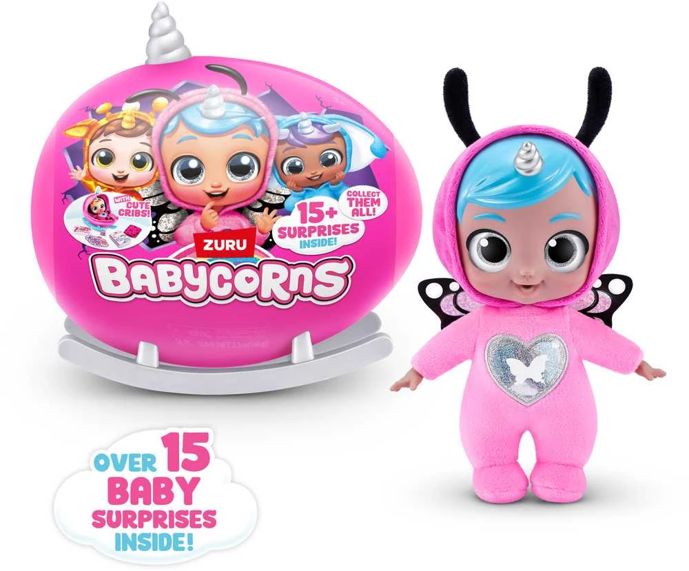 BABYCORNS lėlė su aksesuarais Magical Rainbocorn Babies, 1 serija, asort., 92107