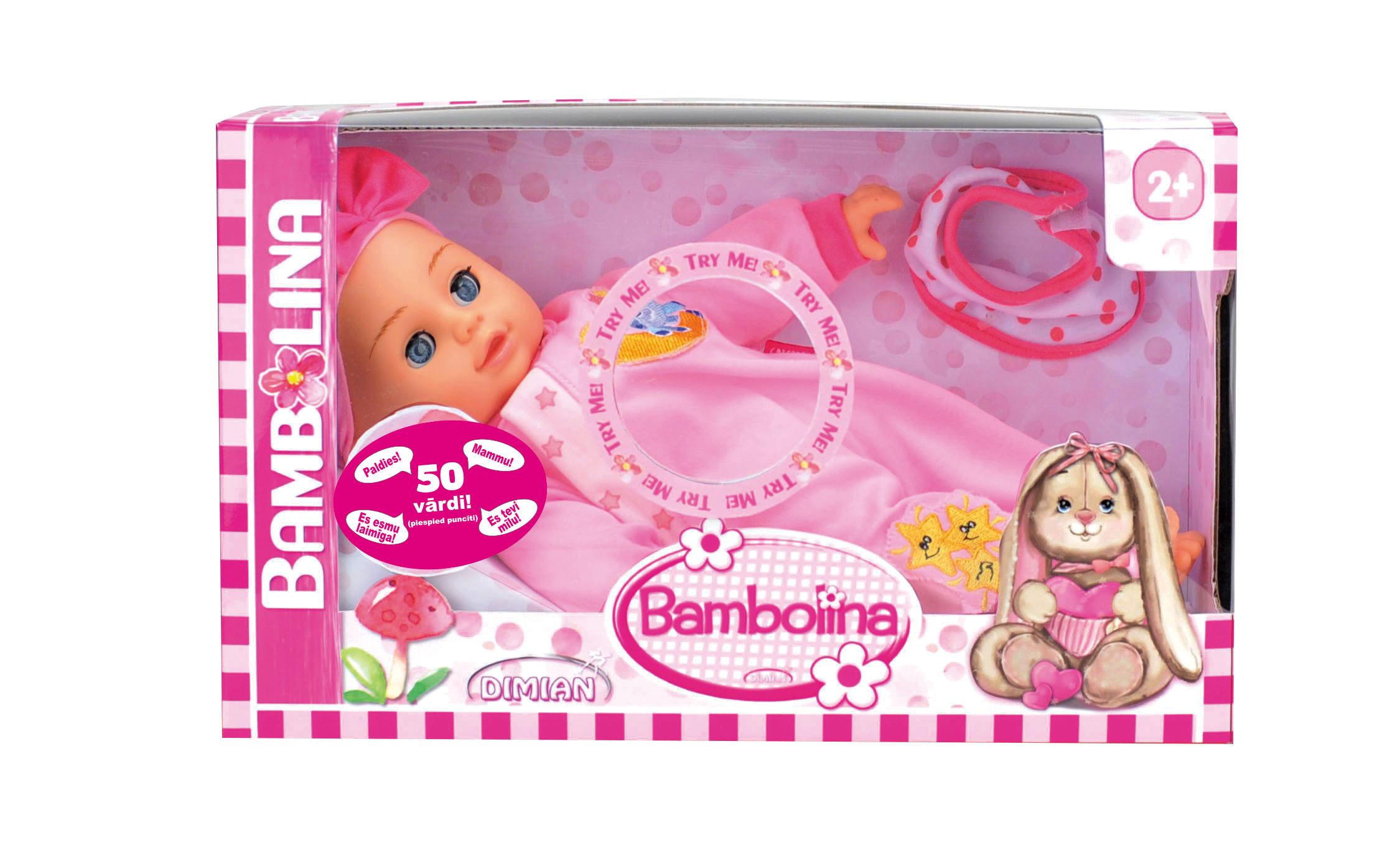 BAMBOLINA kalbanti lėlė su aksesuarais, 34cm (LV 50 žodžių), BD348LV