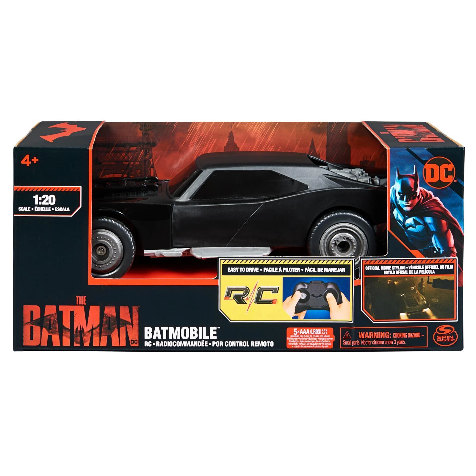 Spin Master BATMAN 1:20 valdoma transporto priemonė Batmobile, 6060469