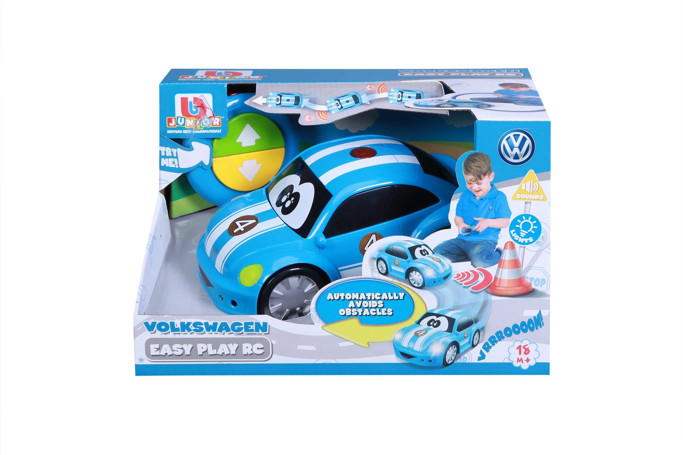 Amo Toys BB JUNIOR valdomas automobilis Volkswagen Easy Play, mėlynas, 16-92007