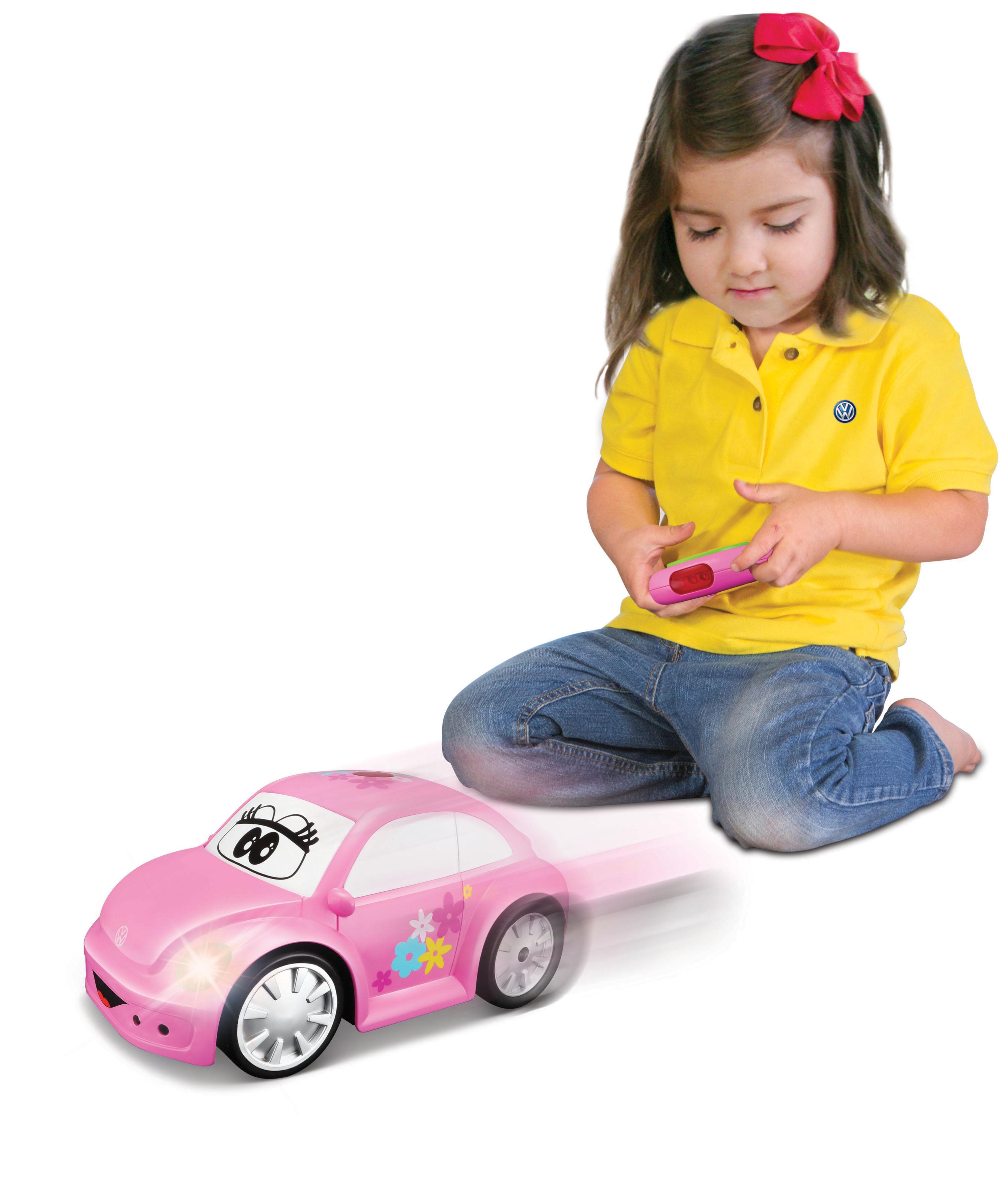 Amo Toys BB JUNIOR valdomas automobilis Volkswagen Easy Play, rožinis, 16-92003