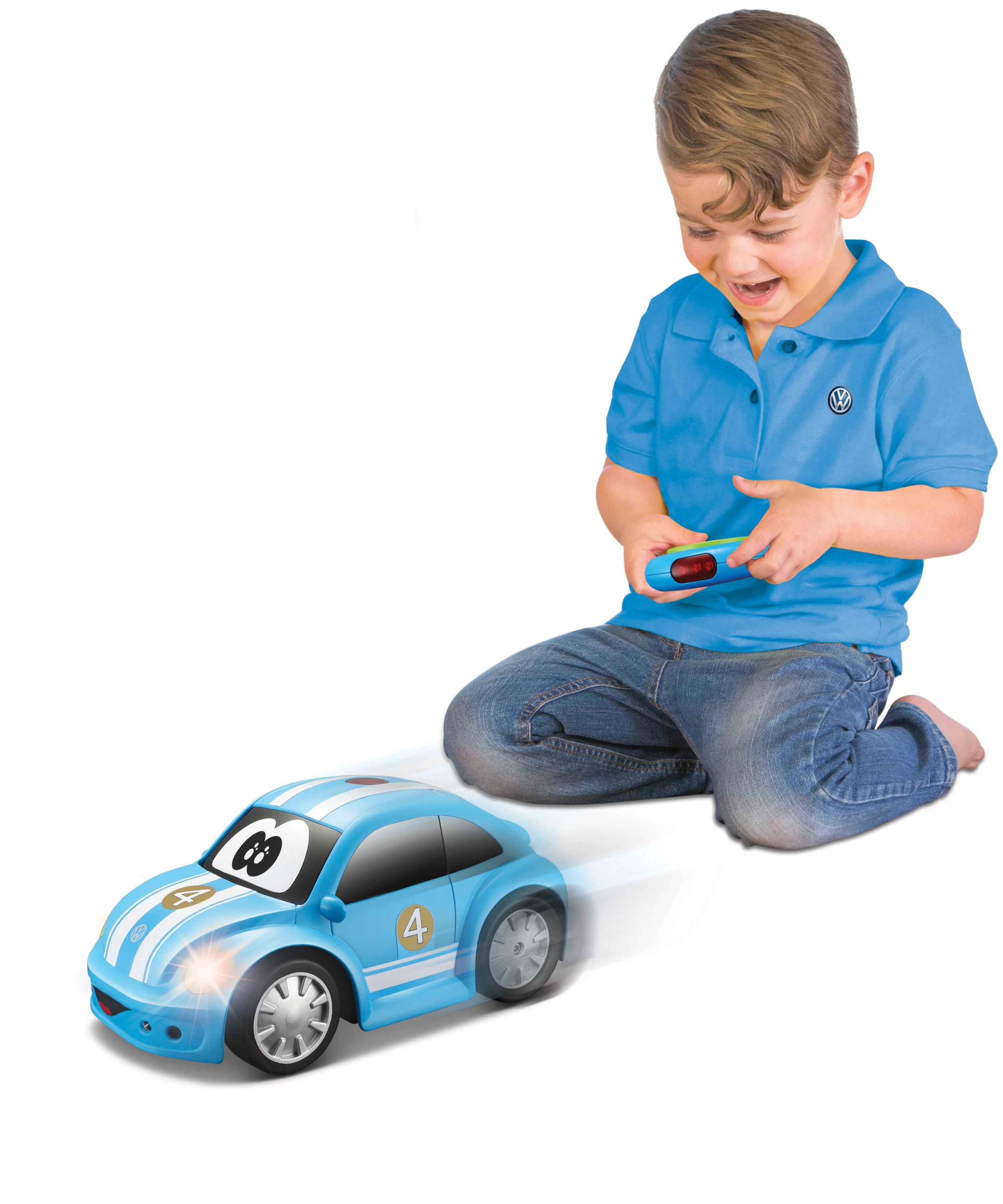 Amo Toys BB JUNIOR valdomas automobilis Volkswagen Easy Play, mėlynas, 16-92007
