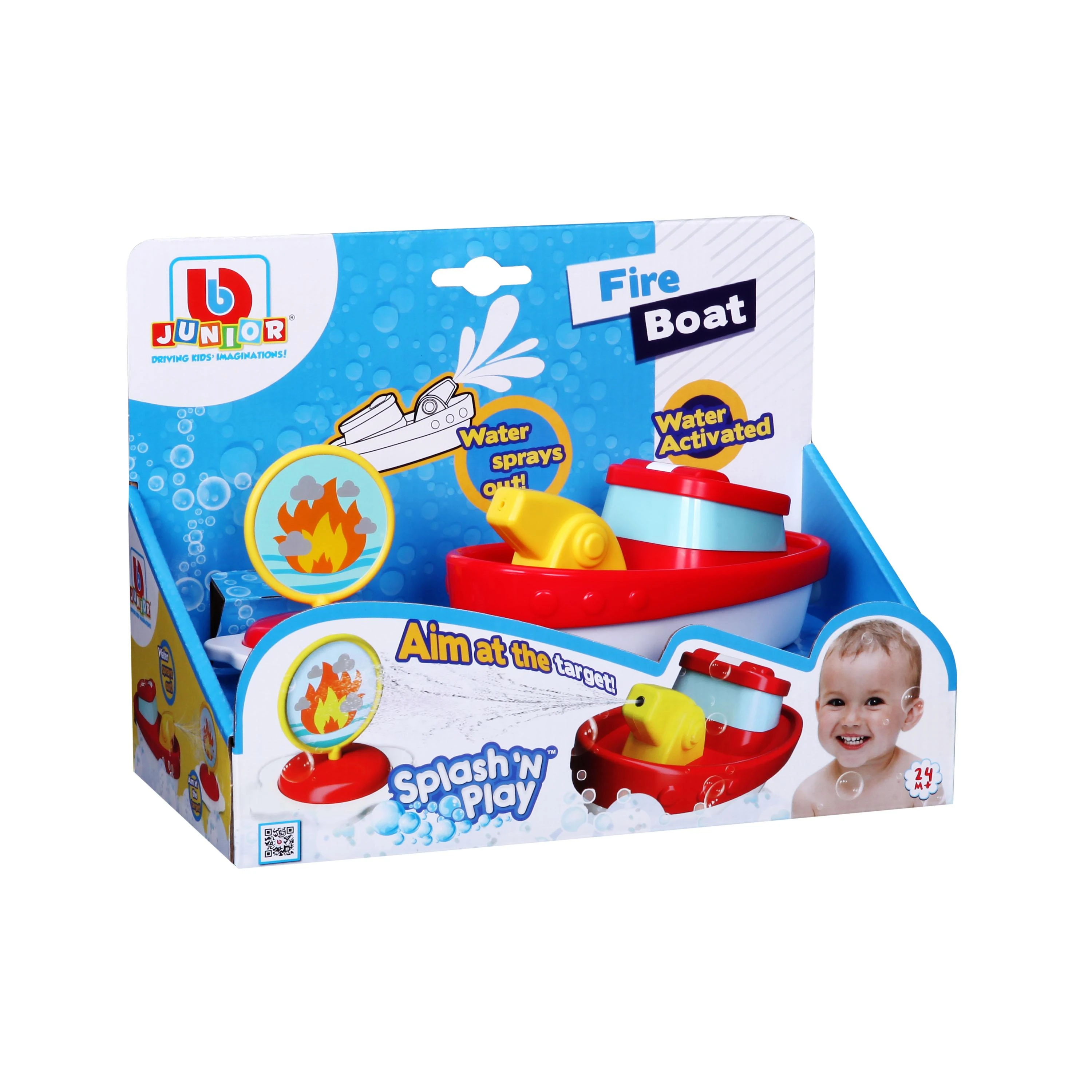 Amo Toys BB JUNIOR vonios žaislas Splash 'N Play Fire Boat, 16-89015