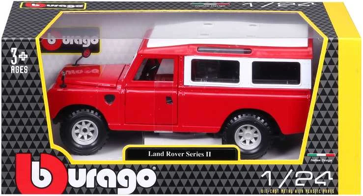 BBURAGO 1:24 automobilių modelis Land Rover Series II, 18-22063