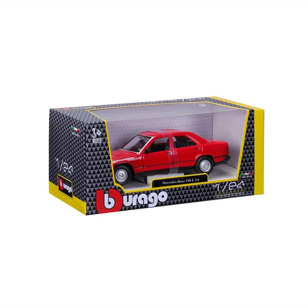 BBURAGO 1:24 Automodelis 1987 Mersedes - Benz 190E 2.6, 18-21103 BU