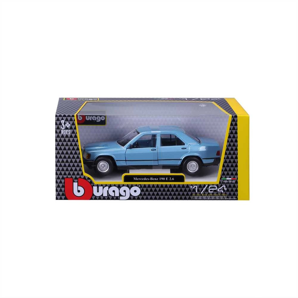 BBURAGO 1:24 Automodelis 1987 Mersedes - Benz 190E 2.6, 18-21103 BU