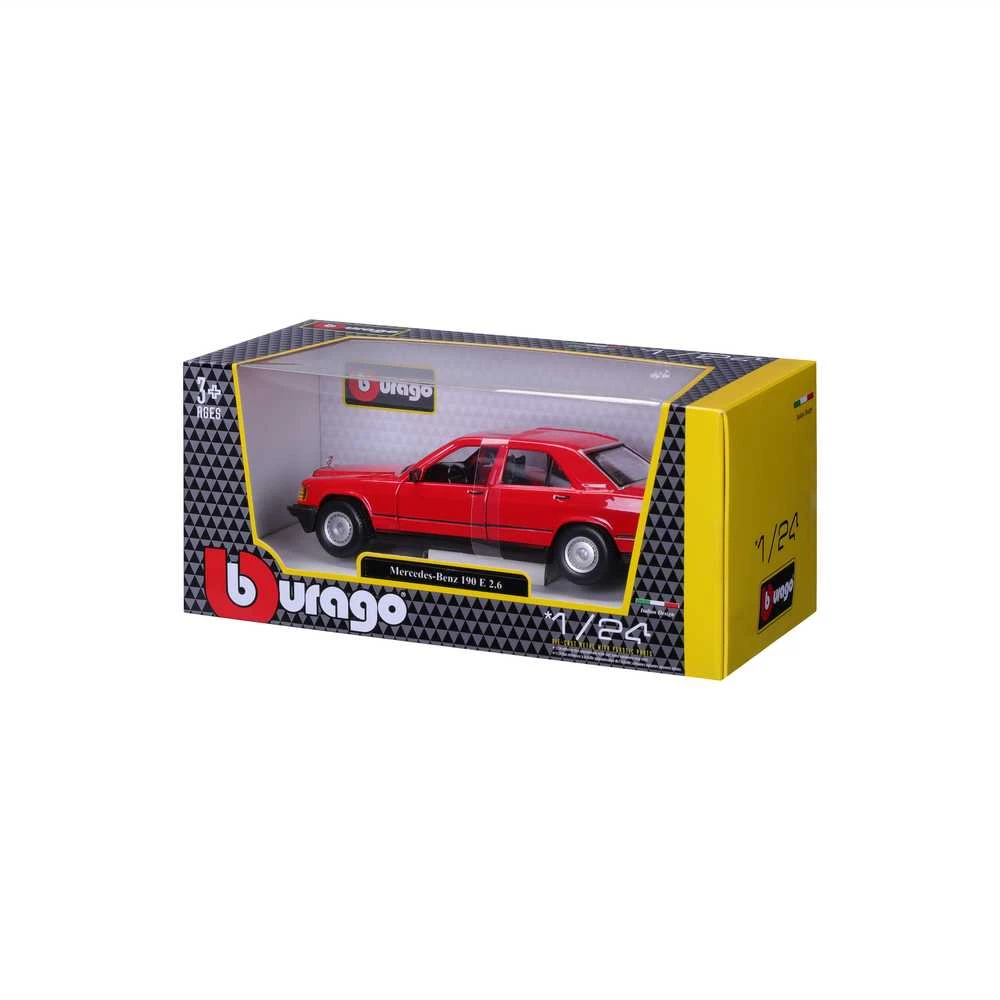 BBURAGO 1:24 Automodelis 1987 Mersedes - Benz 190E 2.6, 18-21103 BU