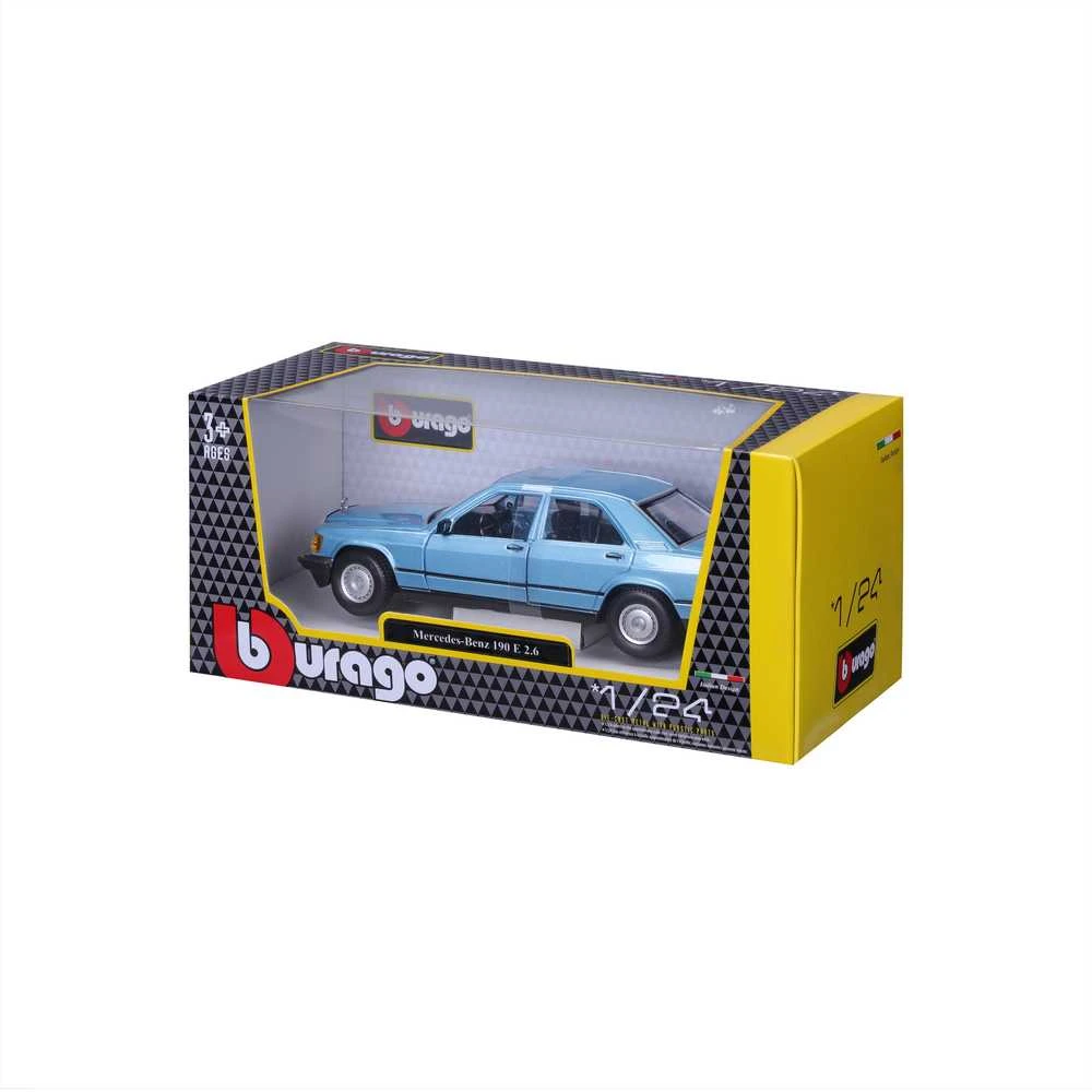 BBURAGO 1:24 Automodelis 1987 Mersedes - Benz 190E 2.6, 18-21103 BU