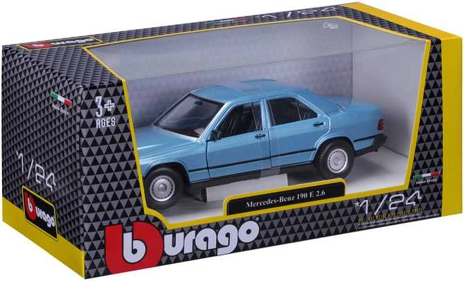 BBURAGO 1:24 Automodelis 1987 Mersedes - Benz 190E 2.6, 18-21103 BU