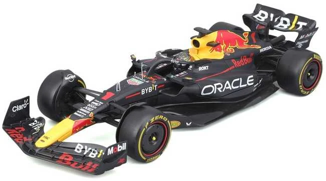 BBURAGO 1:24 automodelis su ekspozicine dėžute Raudona Bull RB19, 18-28030 (Ekspozicinė prekė) (Ekspozicinė prekė)