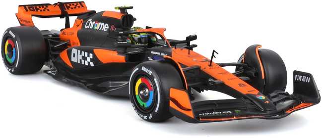 BBURAGO 1:24 automodelis su ekspozicine dėžute F1 McLaren MCL38, 18-28033 (Ekspozicinė prekė)