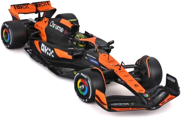 BBURAGO 1:24 automodelis su ekspozicine dėžute F1 McLaren MCL38, 18-28033 (Ekspozicinė prekė)