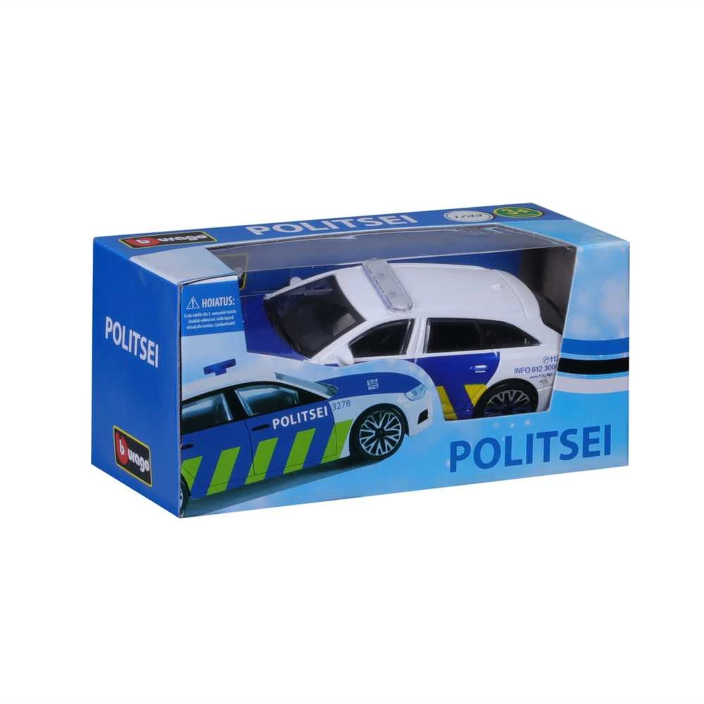 BBURAGO 1:43 automodelis Audi A6 Avant Estijos policija, 18-30415EE