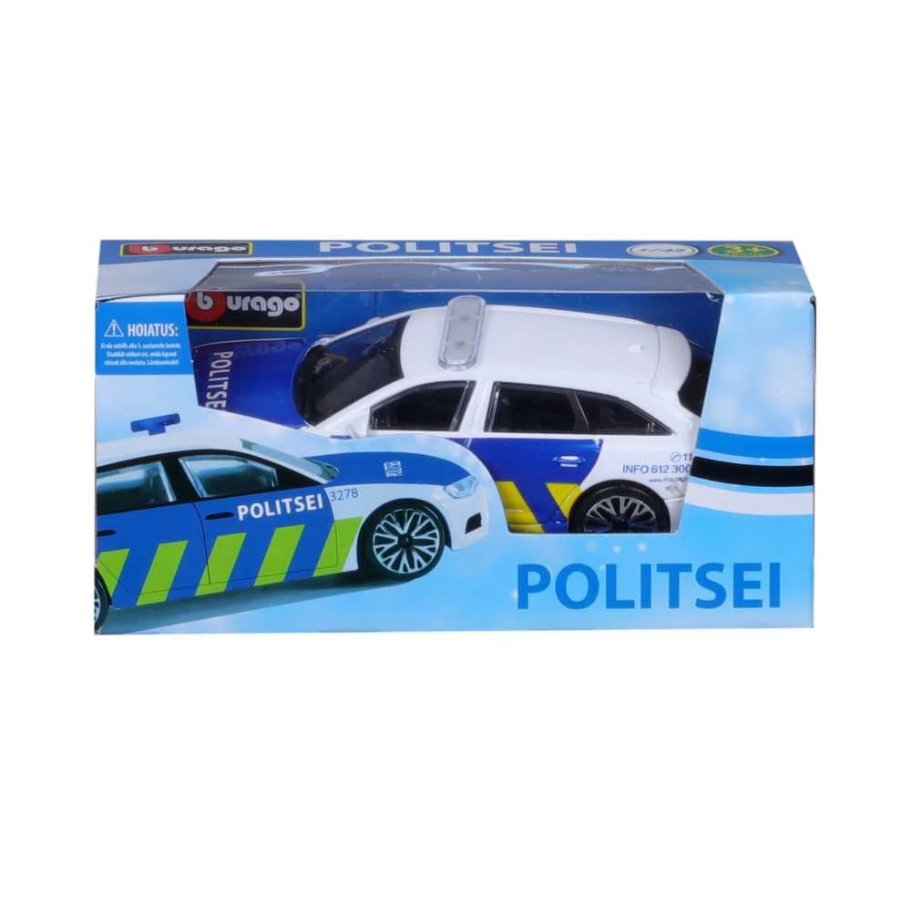 BBURAGO 1:43 automodelis Audi A6 Avant Estijos policija, 18-30415EE
