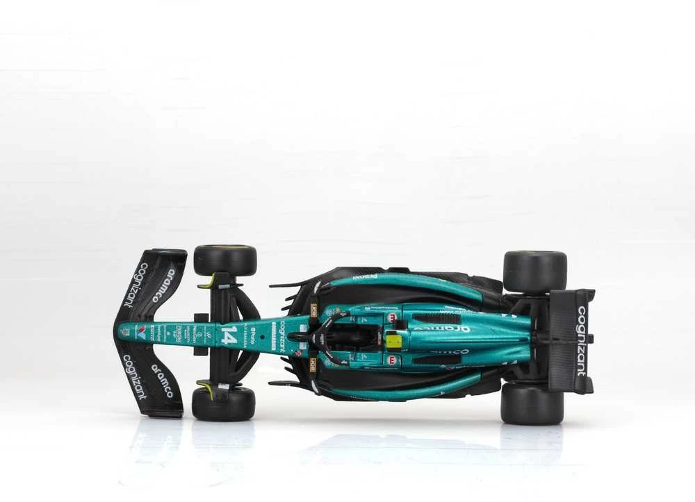 BBURAGO 1:43 automobilio modelis F1 Aston Martin Aramco Cognizant Team AMR23, 18-38090