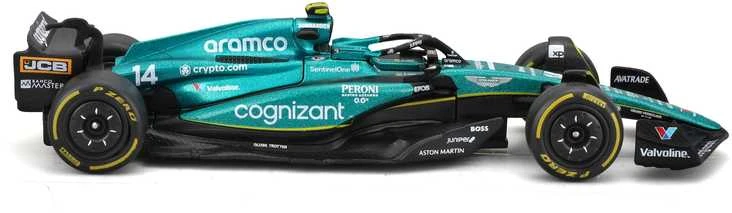 BBURAGO 1:43 automobilio modelis F1 Aston Martin Aramco Cognizant Team AMR23, 18-38090