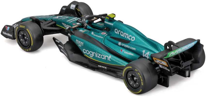 BBURAGO 1:43 lenktyninis automodelis Aston Martin AMR23 #14 Fernando Alonso, 18-38090