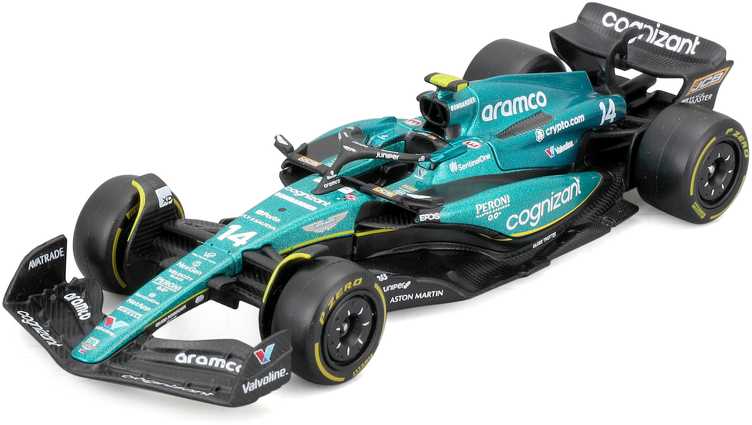 BBURAGO 1:43 lenktyninis automodelis Aston Martin AMR23 #14 Fernando Alonso, 18-38090