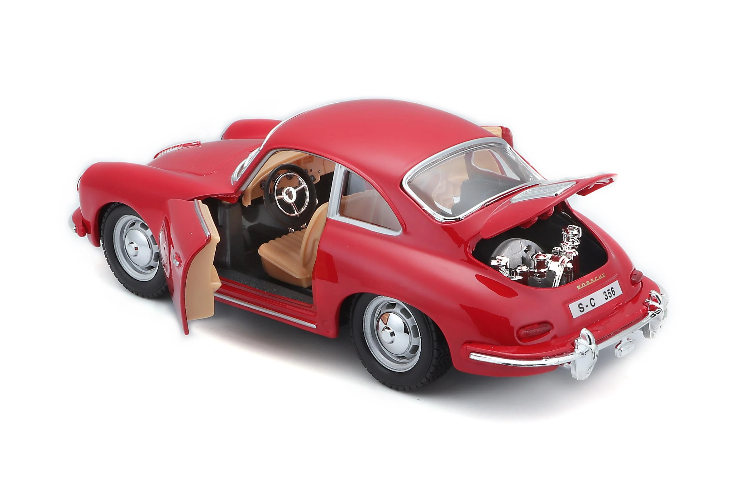 BBURAGO 1:24 automodelis Porsche 356B Coupe, 18-22079 CM