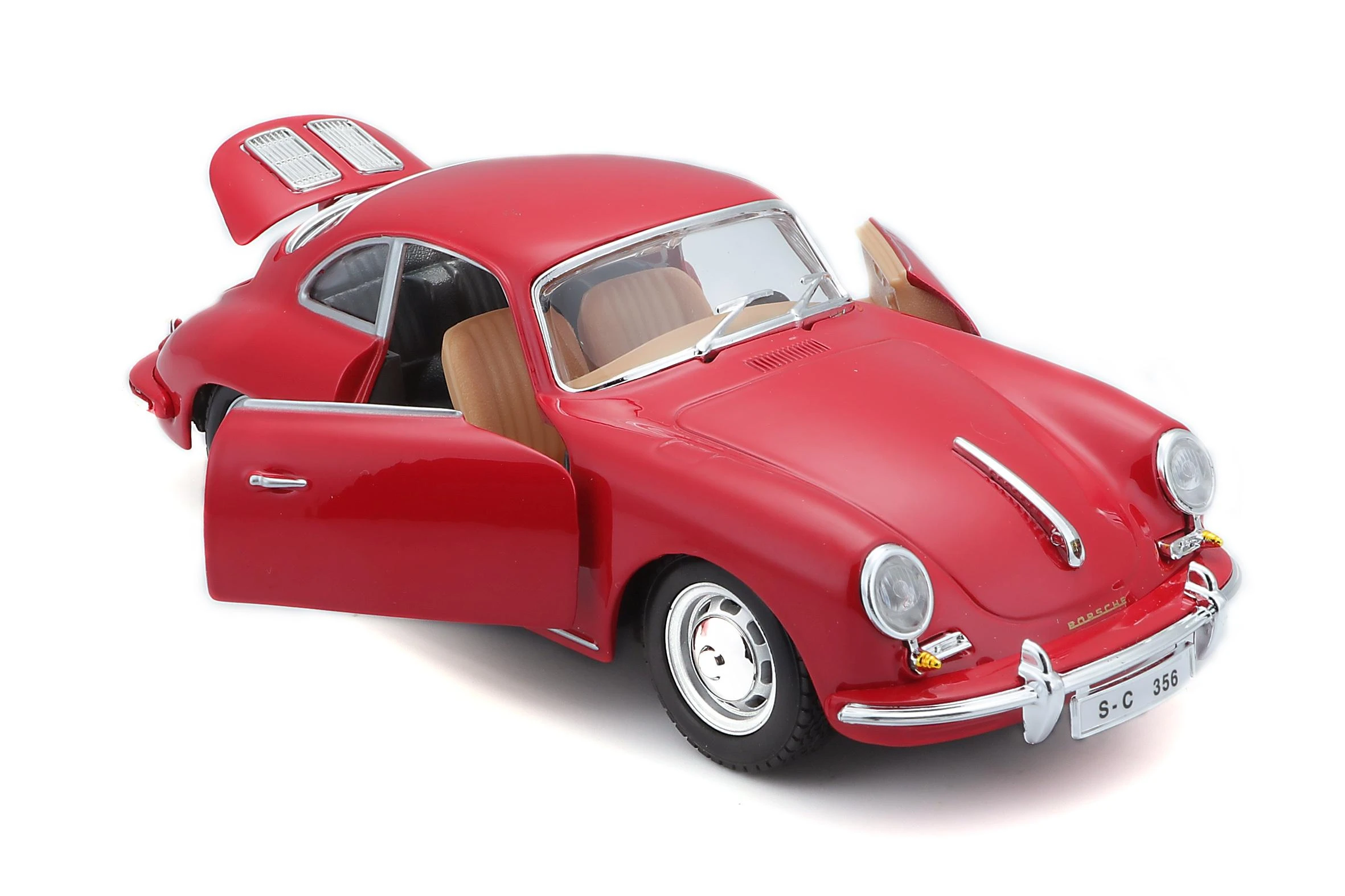 BBURAGO 1:24 automodelis Porsche 356B Coupe, 18-22079 CM