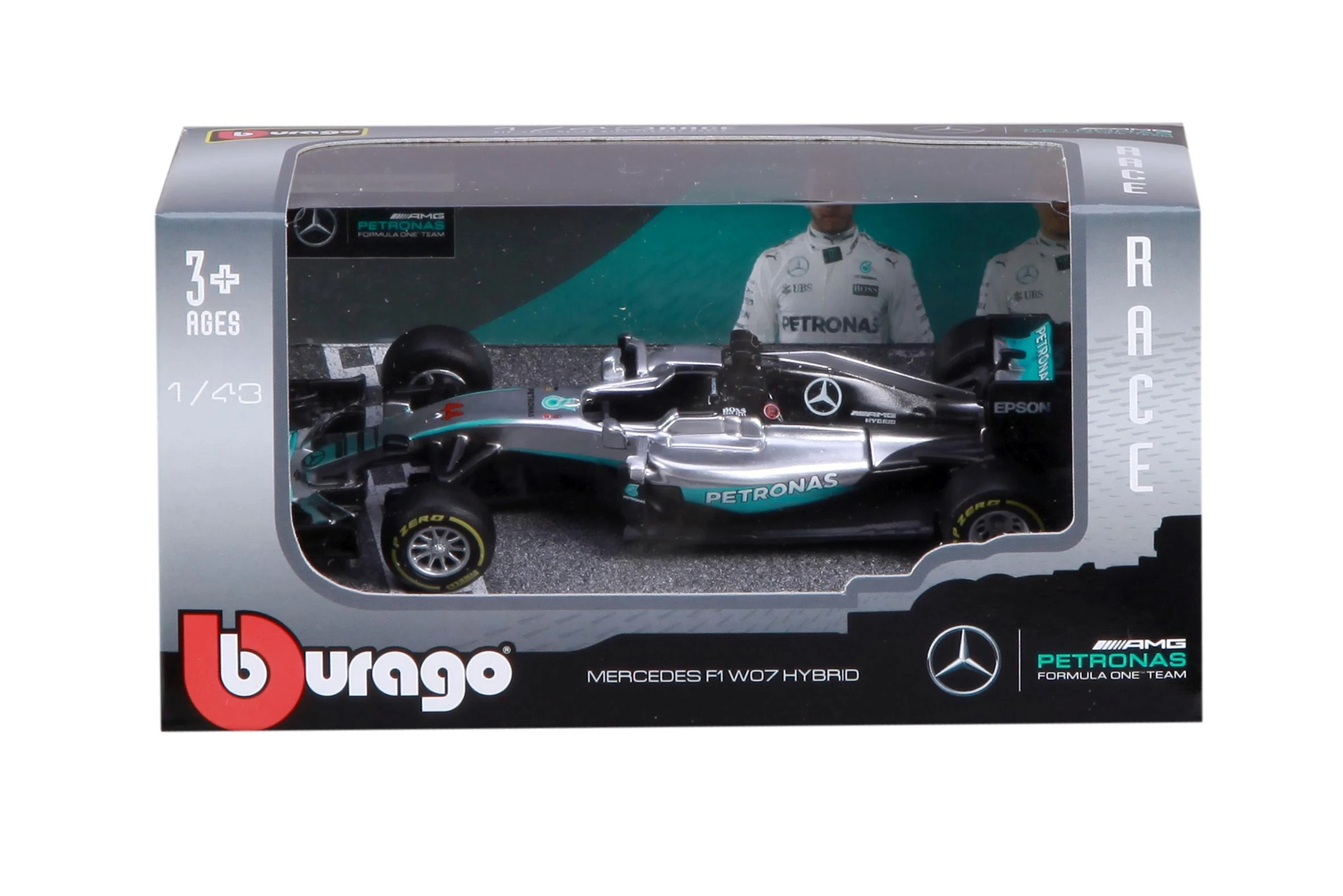 BBURAGO automodelis 1/43 Racing 2016 Mercedes AMG Petronas W07 Hybrid, 18-38026