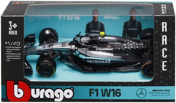 BBURAGO automodelis Mercedes-AMG Petronas W16E (2025) #12 Antonelli ir #63 Russell, 18-38237