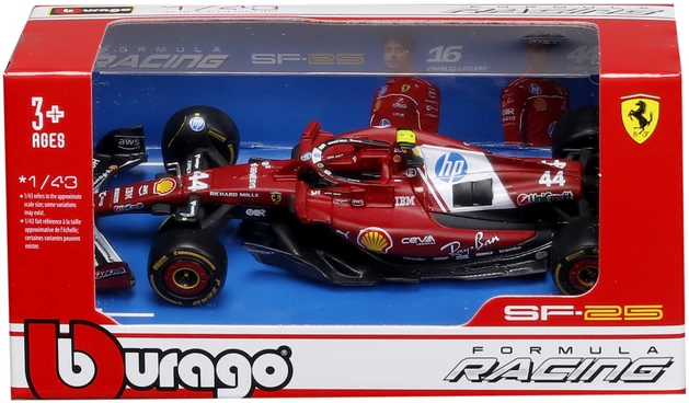 BBURAGO automodelis Scuderia Ferrari SF25 (2025) #44 Hamilton ir #16 Leclerc, 18-36853