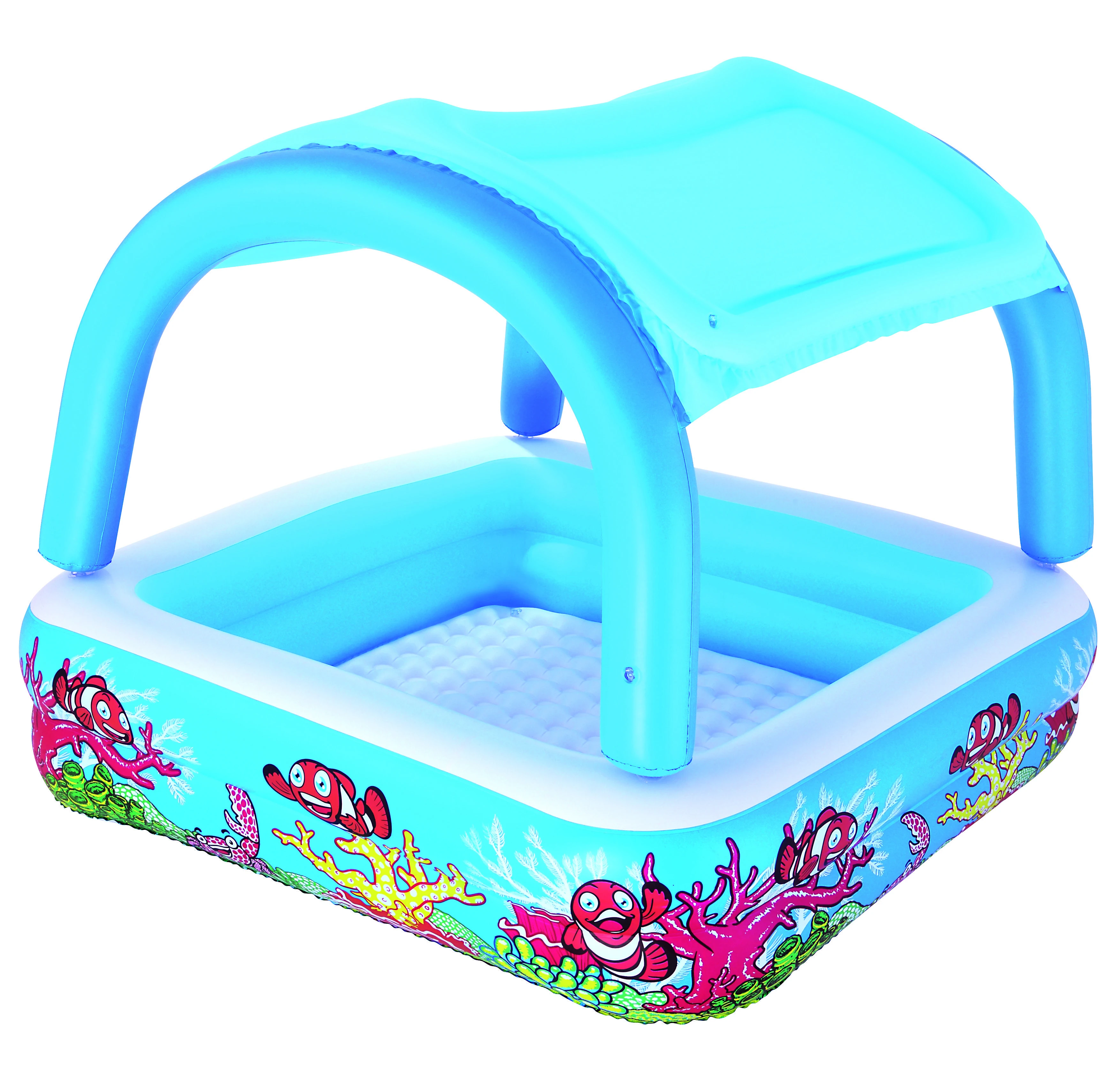 Bestway pripučiamas baseinas su stogeliu, 140x140x114 cm