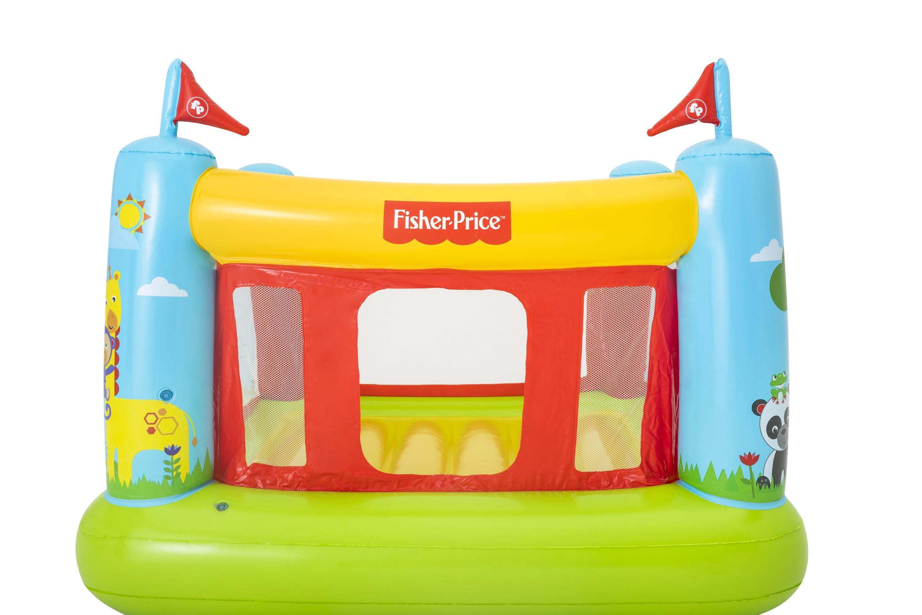 BESTWAY Fisher-Price pripučiamas batutas, 1.75m x 1.73m x 1.35m, 93553