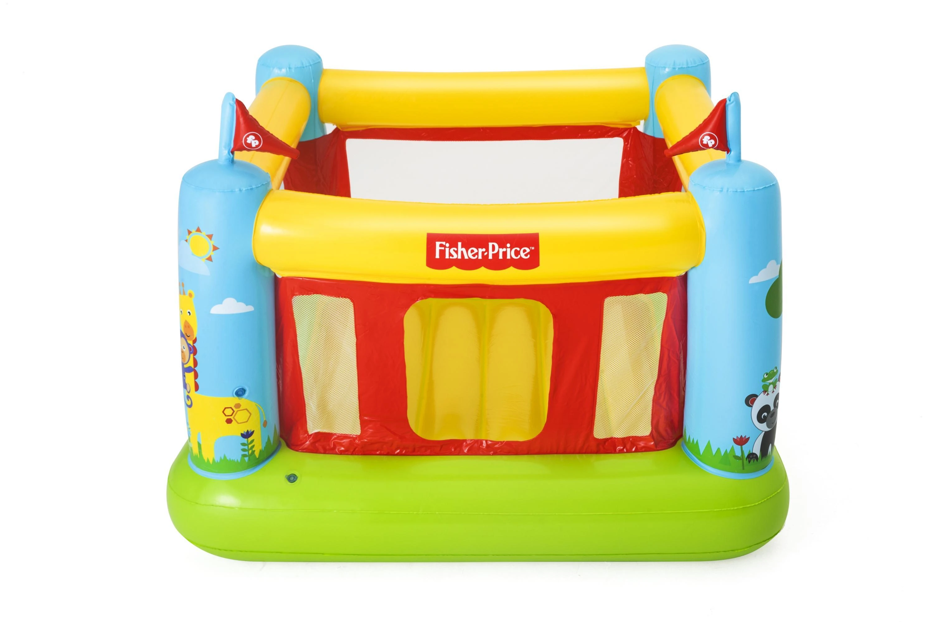BESTWAY Fisher-Price pripučiamas batutas, 1.75m x 1.73m x 1.35m, 93553