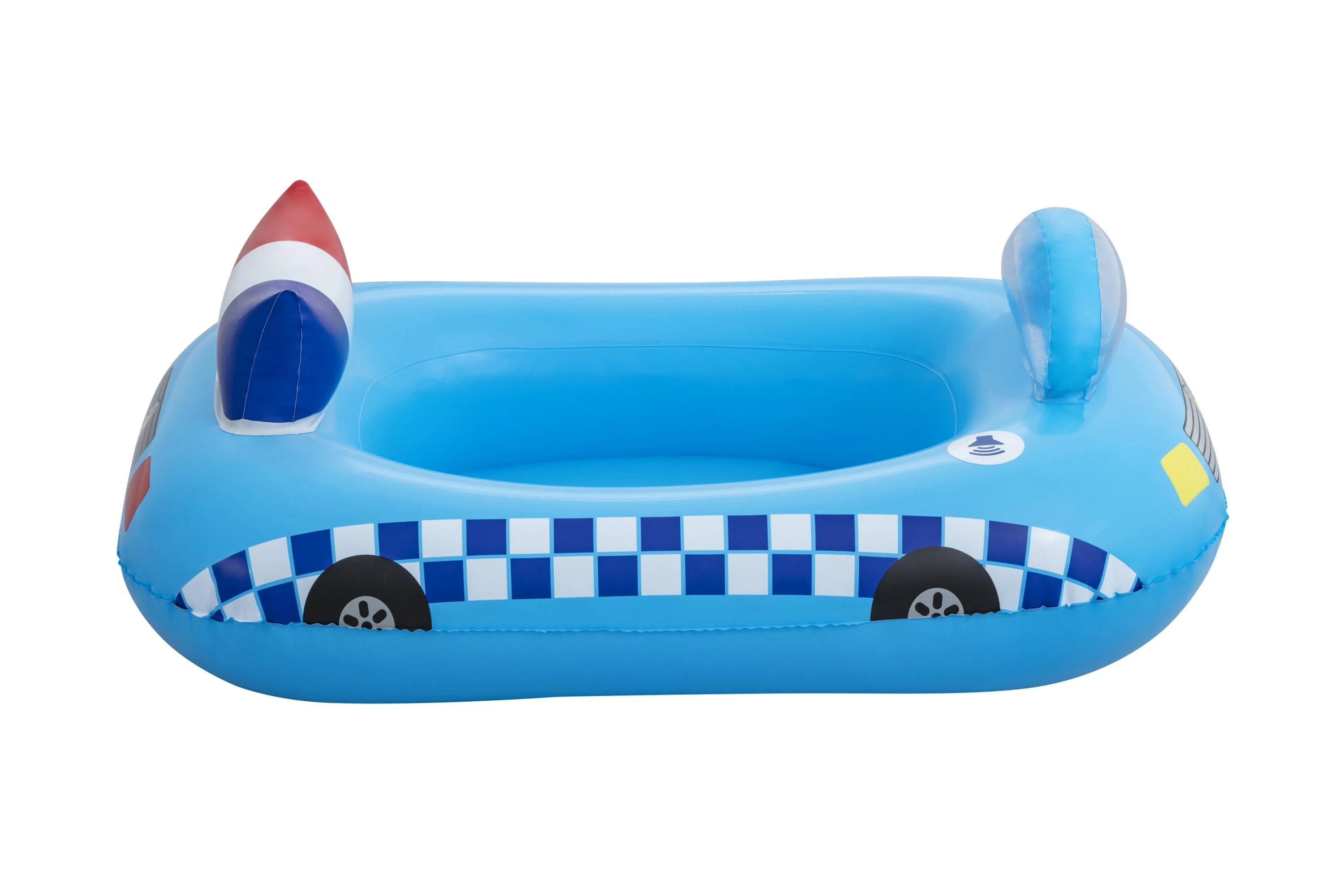 BESTWAY Funspeakers pripučiamas vaikiškas plaustas Police Car su garsu, 97cm x 74cm, 34153